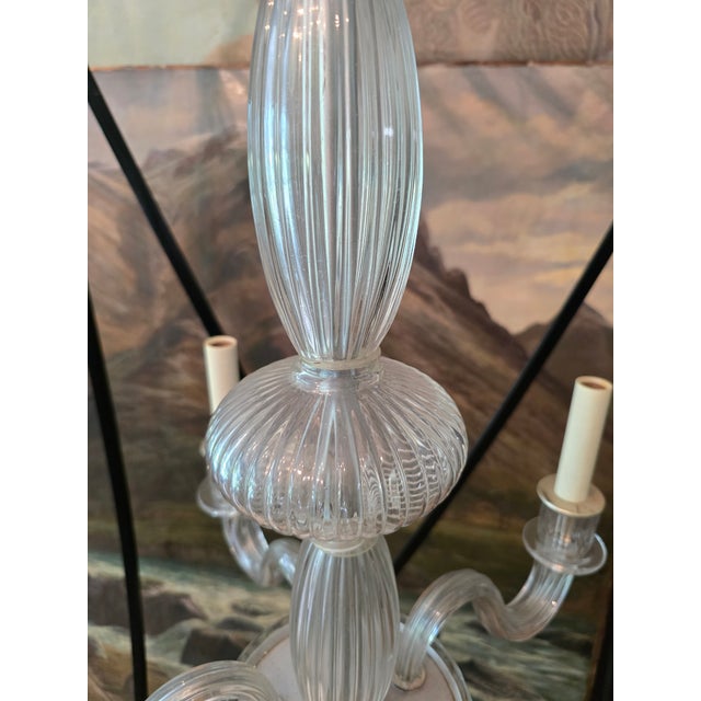 Vintage Mid Century Modern Murano Style Venetian Chandelier For Sale - Image 9 of 12