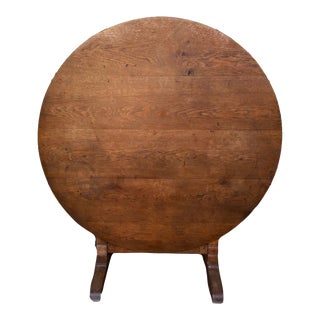 Vintage French Oak Wine Tasting Table For Sale