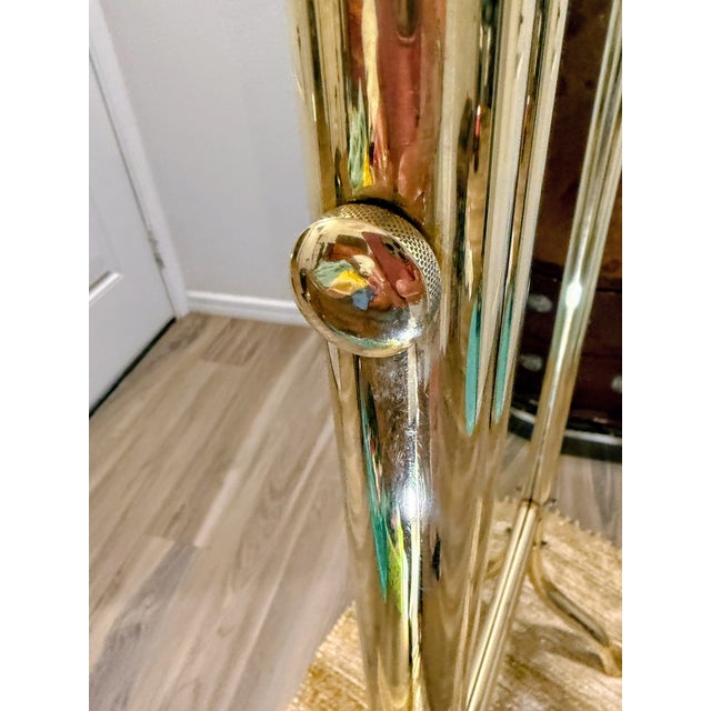 1960s Fabulous Hollywood Regency Brass Floor Mirror For Sale - Image 10 of 15