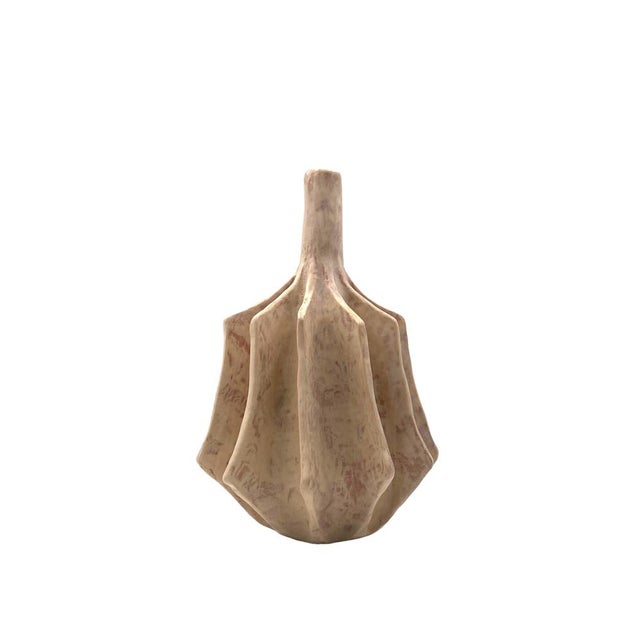 Vintage French Modern White Earthenware Vase, 1970s For Sale - Image 18 of 18