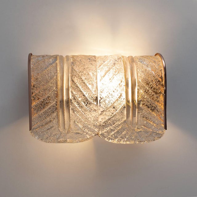1970s Murano Glass Wall Lights with Copper Details from Barovier & Toso, Italy, 1970, Set of 2 For Sale - Image 5 of 8