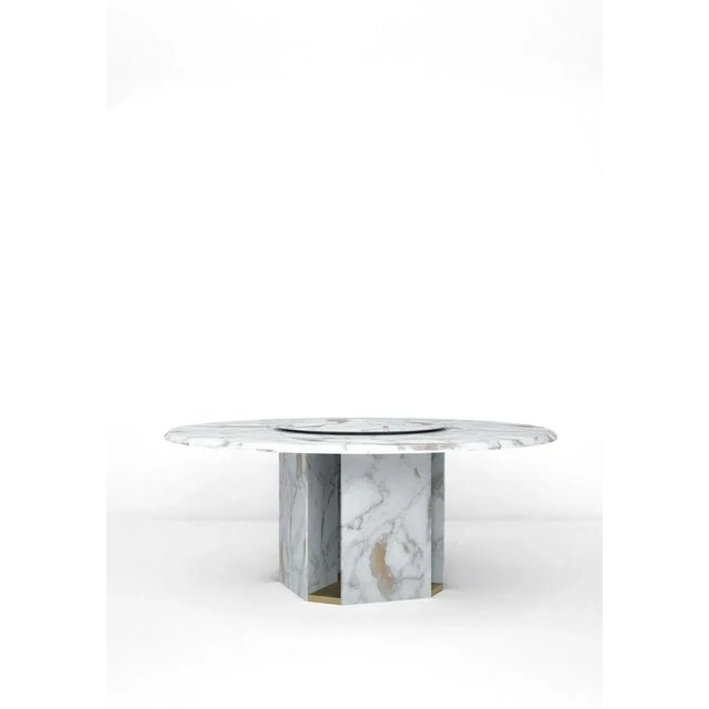 Contemporary Round Marble Delos Dining Table by Giorgio Bonaguro For Sale - Image 3 of 6