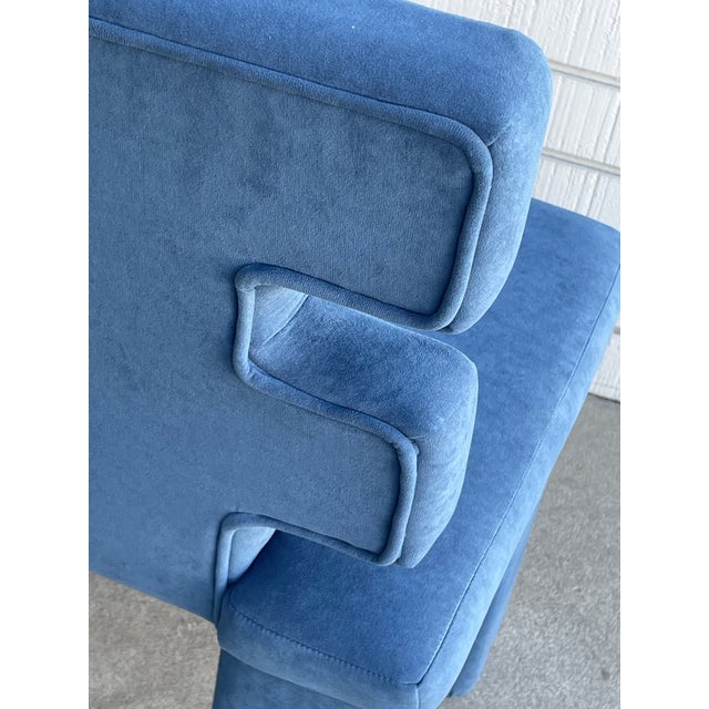 Set of 8 Mya Dining Chairs in Blue For Sale - Image 11 of 11
