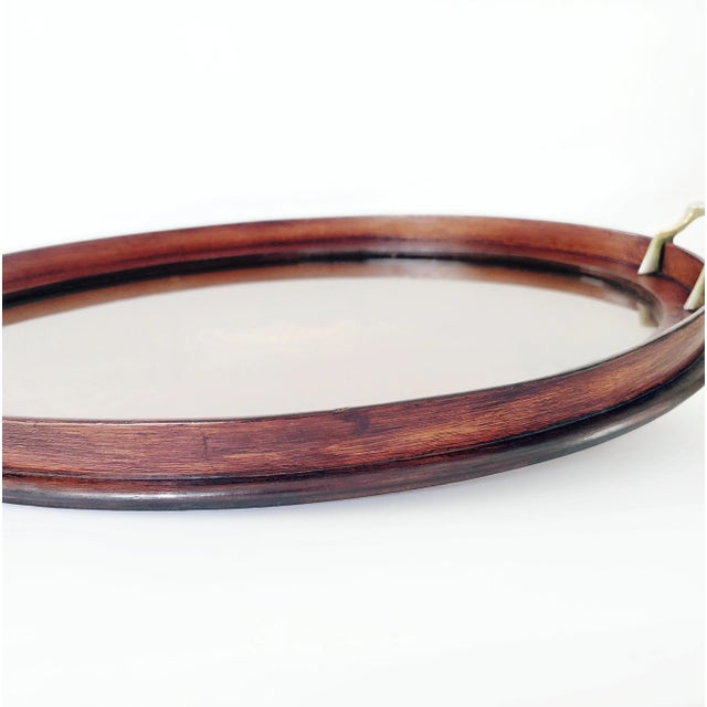 Early 20th Century Manning Bowman & Co. Edwardian Mahogany Serving Tray For Sale - Image 5 of 12