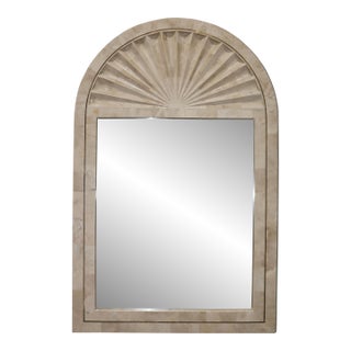1990's Tessellated Stone Arched Wall Mirrro For Sale