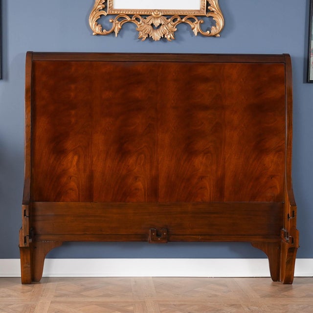 Niagara Furniture Mahogany Queen Size Sleigh Bed For Sale - Image 4 of 12