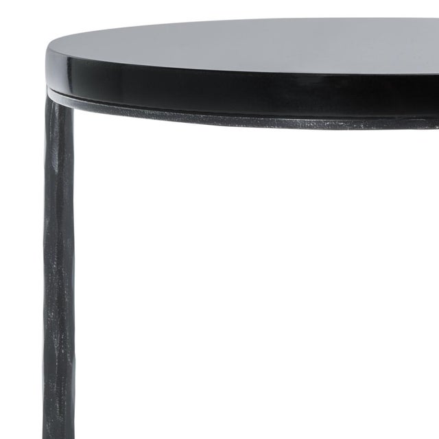 Spritely Home Marylou Marble Top Drink Table in Black with Black Marble TOp For Sale - Image 4 of 8