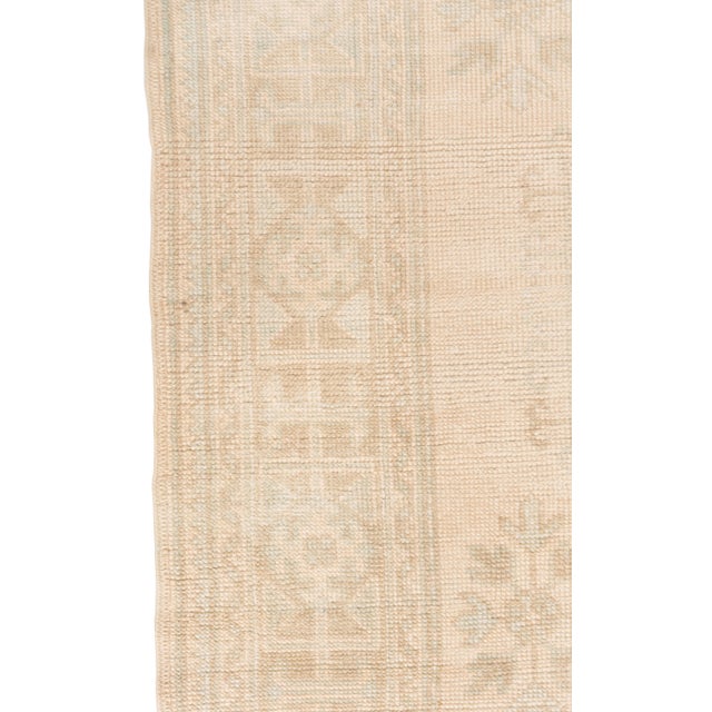 Vintage Circa 1940 Subdued Turkish Oushak Runner 4ft 7in X 11ft 3in For Sale - Image 9 of 9