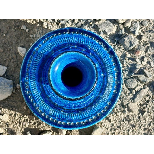 1960s Rimini Blu Ceramic Vase from Bitossi, Italy, 1960s For Sale - Image 5 of 16