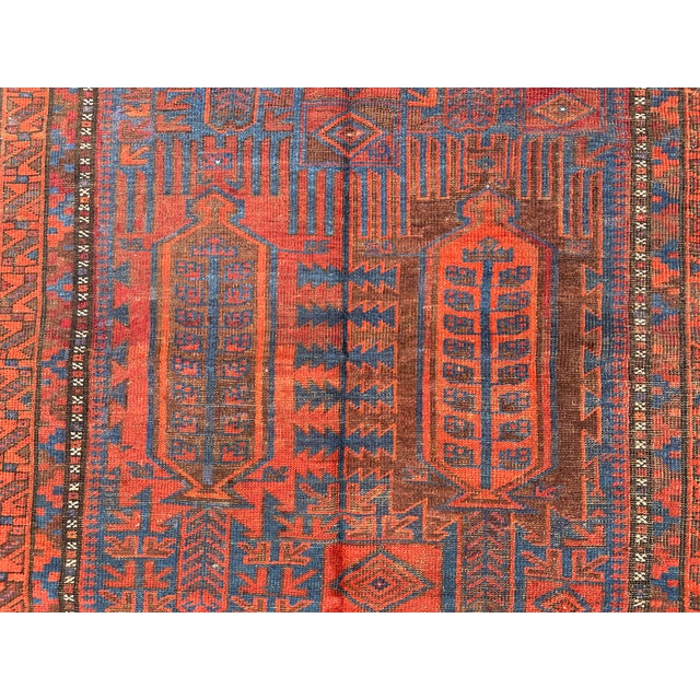 Antique Turkmen Kalamdani Hand-Knotted Wool Rug - 6'0" X 3'6" For Sale - Image 9 of 12