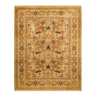 Mogul, One-of-a-Kind Hand-Knotted Area Rug in Yellow, 8' 3" x 10' 1" For Sale