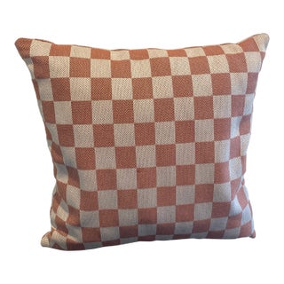 Terra Cotta & Cream Throw Pillow For Sale
