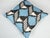 2020s Blue Geometric Ikat Pillow Cover For Sale - Image 5 of 6
