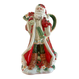 Vintage Fitz & Floyd St Nicholas Pitcher Ceramic Santa Claus