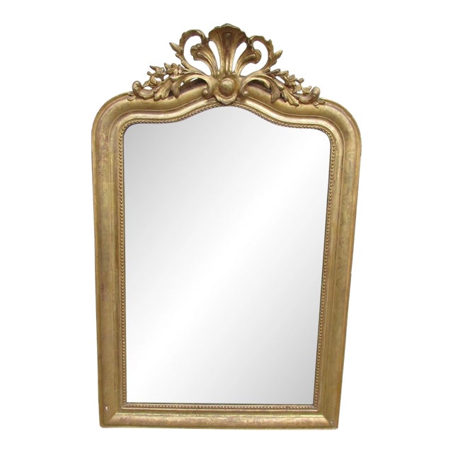 Antique Louis Philippe Giltwood Mirror For Sale