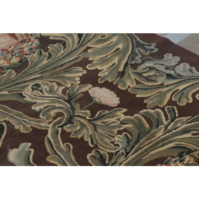 Rug & Kilim’s Armorial Tudor Style Rug in Black, With Beige, Blue and Gold Tones For Sale In New York - Image 6 of 9