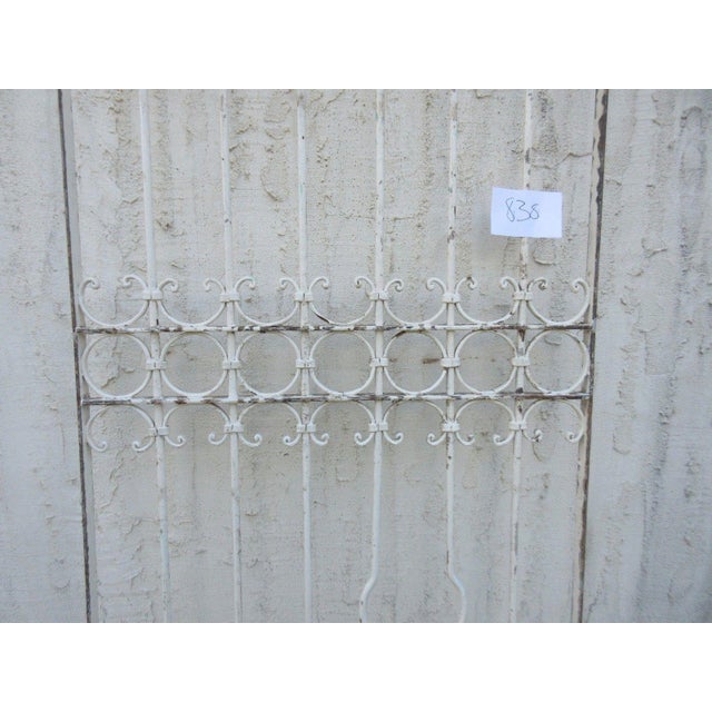 Antique Victorian Iron Gate Window Garden Fence Architectural Salvage #838 For Sale - Image 4 of 7