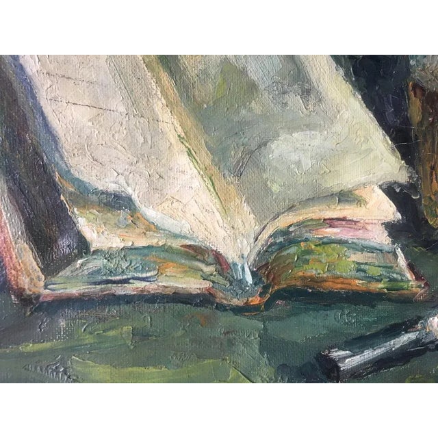 Antique Oil Painting on Canvas by Luis For Sale - Image 4 of 18