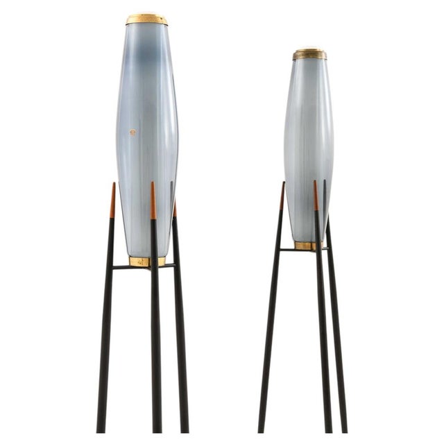Floor Lamps in Brass and Glass by Svend Aage Holm Sørensen, 1950s, Set of 2 For Sale - Image 9 of 9