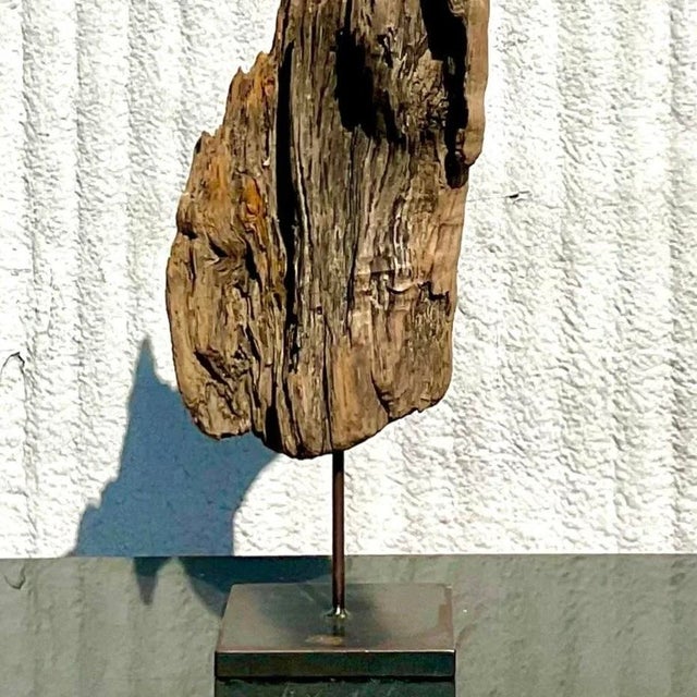 Late 20th Century Driftwood Sculpture on Steel Plinth For Sale - Image 11 of 13