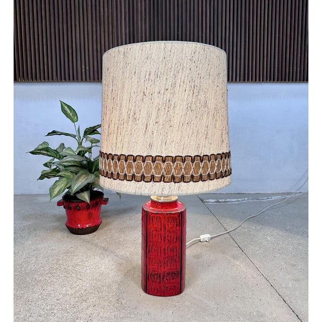 Large Glazed Ceramic Table Lamp, 1960s For Sale - Image 15 of 18