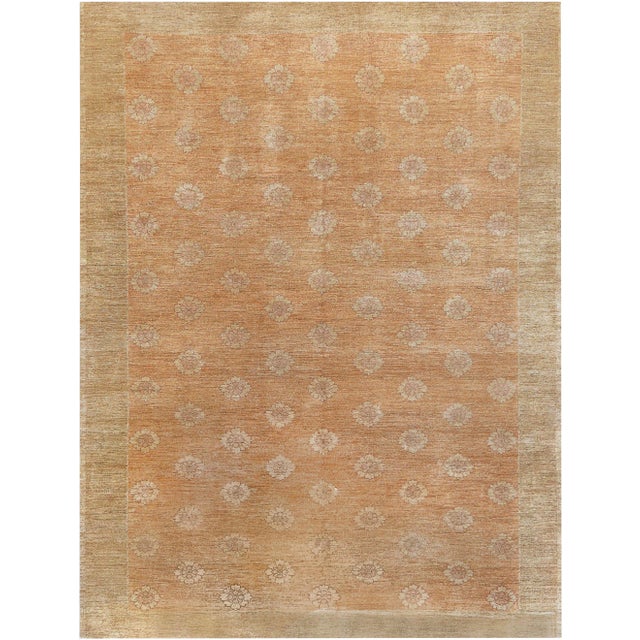 Mansour Fine Handwoven Khotan Rug - 7'3" X 9'3" For Sale
