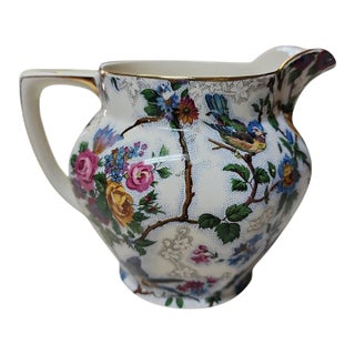 1940s Chinoiserie Barker Brothers Royal Tudor Ware Lorna Doone Pitcher For Sale