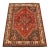 Shiraz Rug 3’10” X 5′ Red Wool Vintage Tribal Hand-Knotted Oriental Carpet For Sale