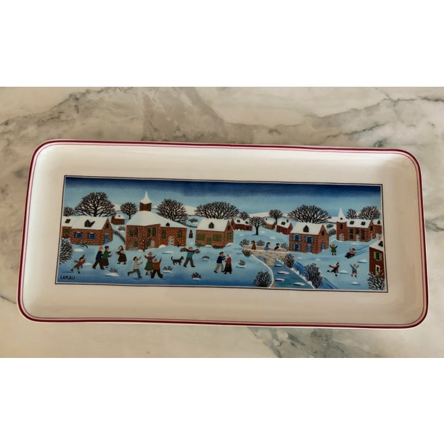 1990's Villeroy and Boch Naïf Christmas Tea, Sandwich, Pastries Sweets Set For Sale In Chicago - Image 6 of 13