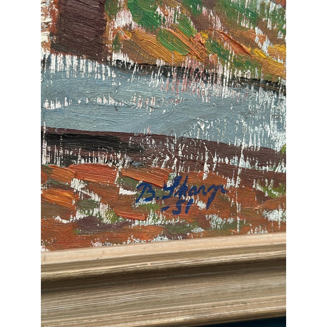 Birger Skarp, Houses, 1950s, Oil Painting on Canvas, Framed For Sale - Image 15 of 17