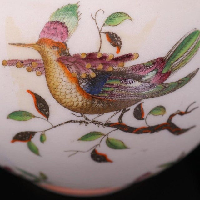 Antique Parian Pot Pourri Vase with Enamelled Birds attributed to Minton For Sale - Image 13 of 18