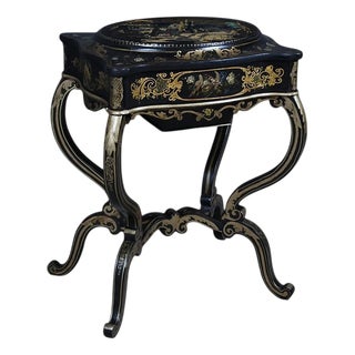 Napoleon III Painted Wooden Worktable, Mid-19th Century For Sale