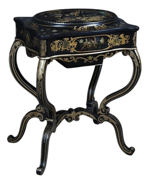 Napoleon III Painted Wooden Worktable, Mid-19th Century