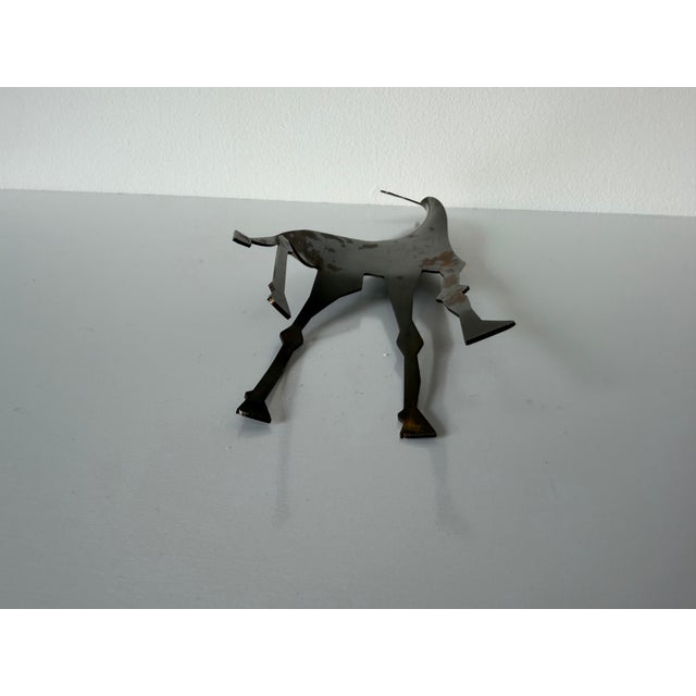 1980’s David Lesser Steel Cutout Giraffe Sculpture – Signed For Sale - Image 9 of 10