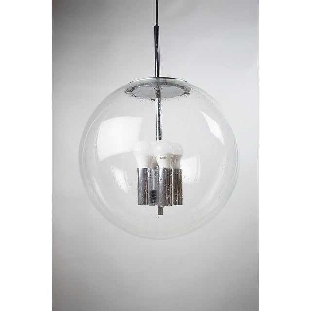 Silver Large Space Age Pendant Lamp from Glashütte Limburg, 1970s For Sale - Image 8 of 17