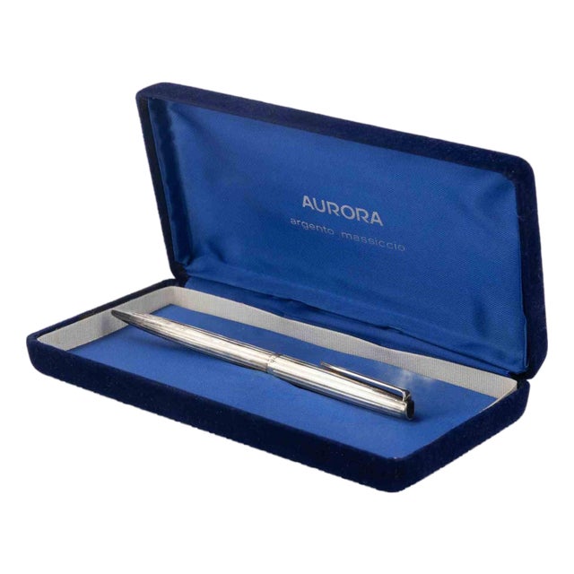 Vintage Sterling Silver Aurora Pen, Italy, 2000s For Sale
