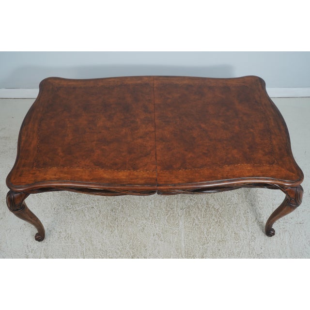 French Henredon French Style Walnut Dining Room Table For Sale - Image 3 of 18