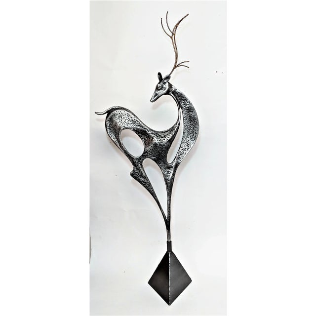 1980s Curtis Jere Metal Reindeer Sculpture For Sale - Image 13 of 13