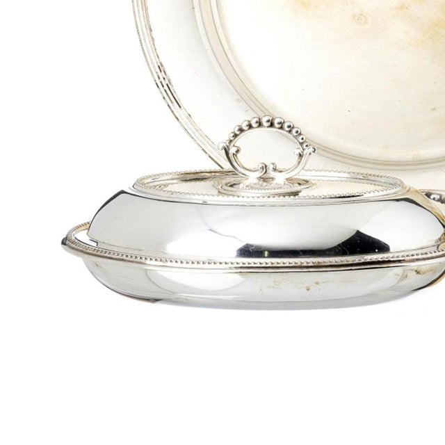 Silver-Plated Lot of Sage Terrine and Shell, Set of 2 For Sale - Image 3 of 6