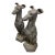 Pair of Large Antique Cast Iron Seated Greyhound Dog Statues For Sale