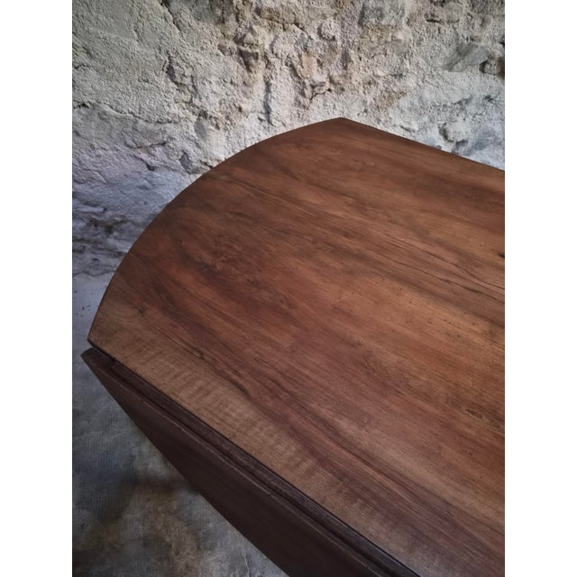 Brown Antique French Walnut Drop-Leaf Dining Table, 1900s For Sale - Image 8 of 18