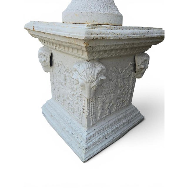 Greek Style Cast Iron Garden Urns, 1950, Set of 2 For Sale - Image 9 of 10