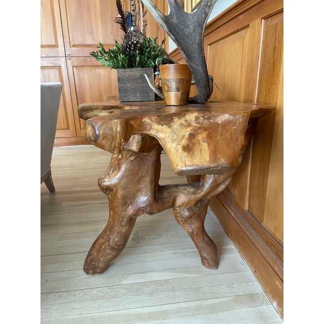 Early 20th Century California Redwood Sculptural Root Table For Sale - Image 13 of 18