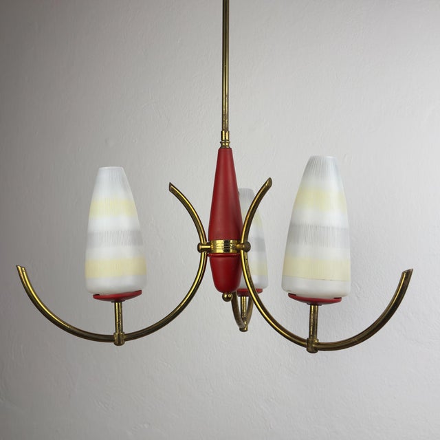 Mid-Century Chandelier from Stilnovo, Italy, 1940s-1950s For Sale - Image 12 of 18