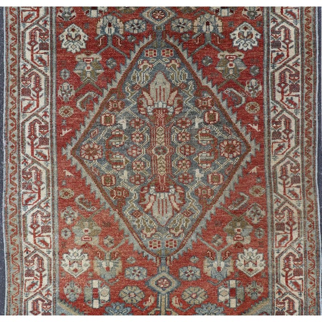 Antique Persian Hamadan Rug With Rich Geometric Motifs 3'3 X 6'0 For Sale In Atlanta - Image 6 of 12