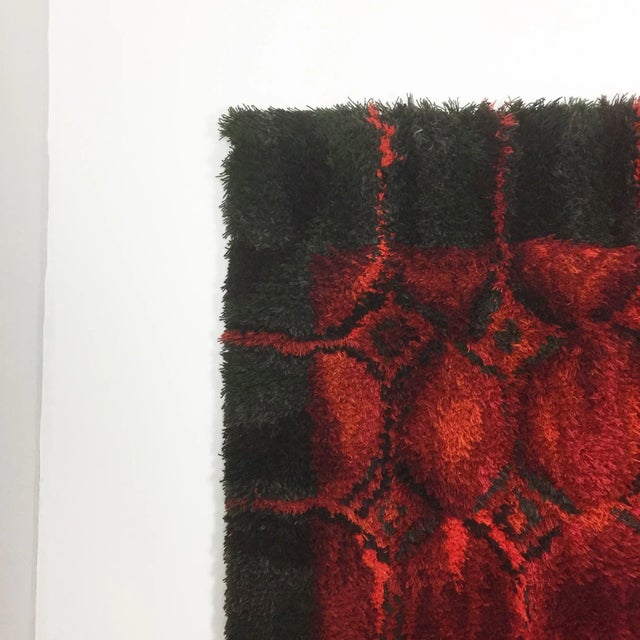 Vintage Wall Rya Rug by Helena Koskivaara for Wetterhoff, 1960s For Sale - Image 6 of 11