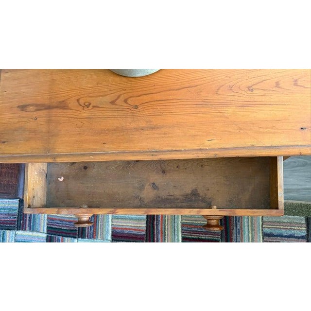 Late 19th Century Pine One Drawer Stand or Vanity For Sale - Image 9 of 10