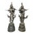 Pair of Antique Thai Bronze Kinnaris Figurines For Sale