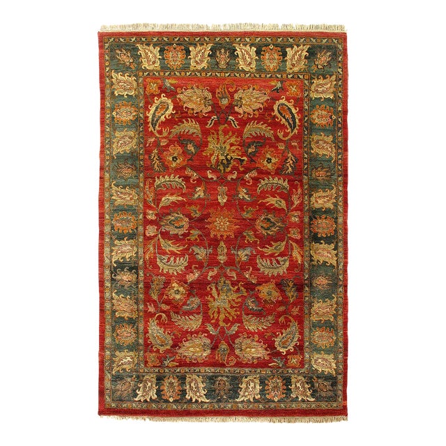 Fine Hand Knotted Indian Agra Rug For Sale