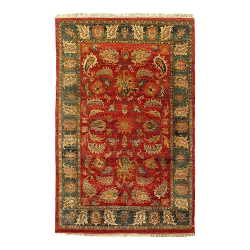 Moroccan Red Vintage Striped Kilim Rug - 7.1 X 5.1 Ft